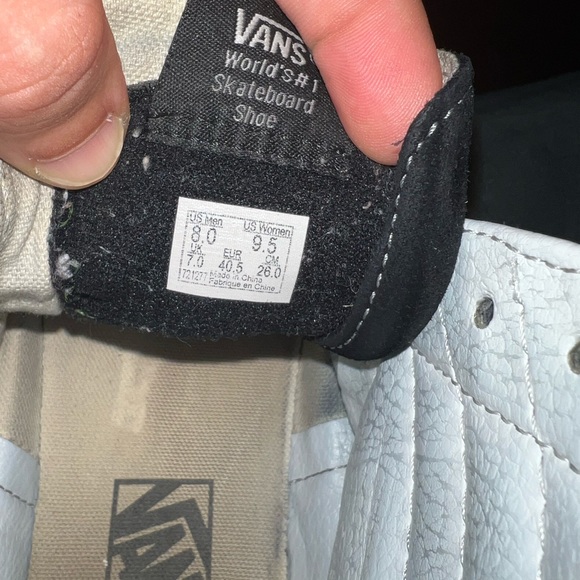 Vans Sk8-Hi Blur Checkerboard Black/White High Top Sneakers Mens Sz 8/ Wmns 9.5 - Picture 9 of 11